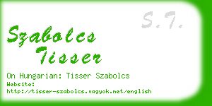 szabolcs tisser business card